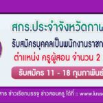 สกร.ประจำจังหวัดกาฬสินธุ์ รับสมัครครูผู้สอน จำนวน 5 อัตรา